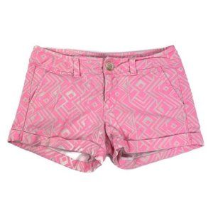 American Eagle Sz 0 Shorts Pink Geometric Mini